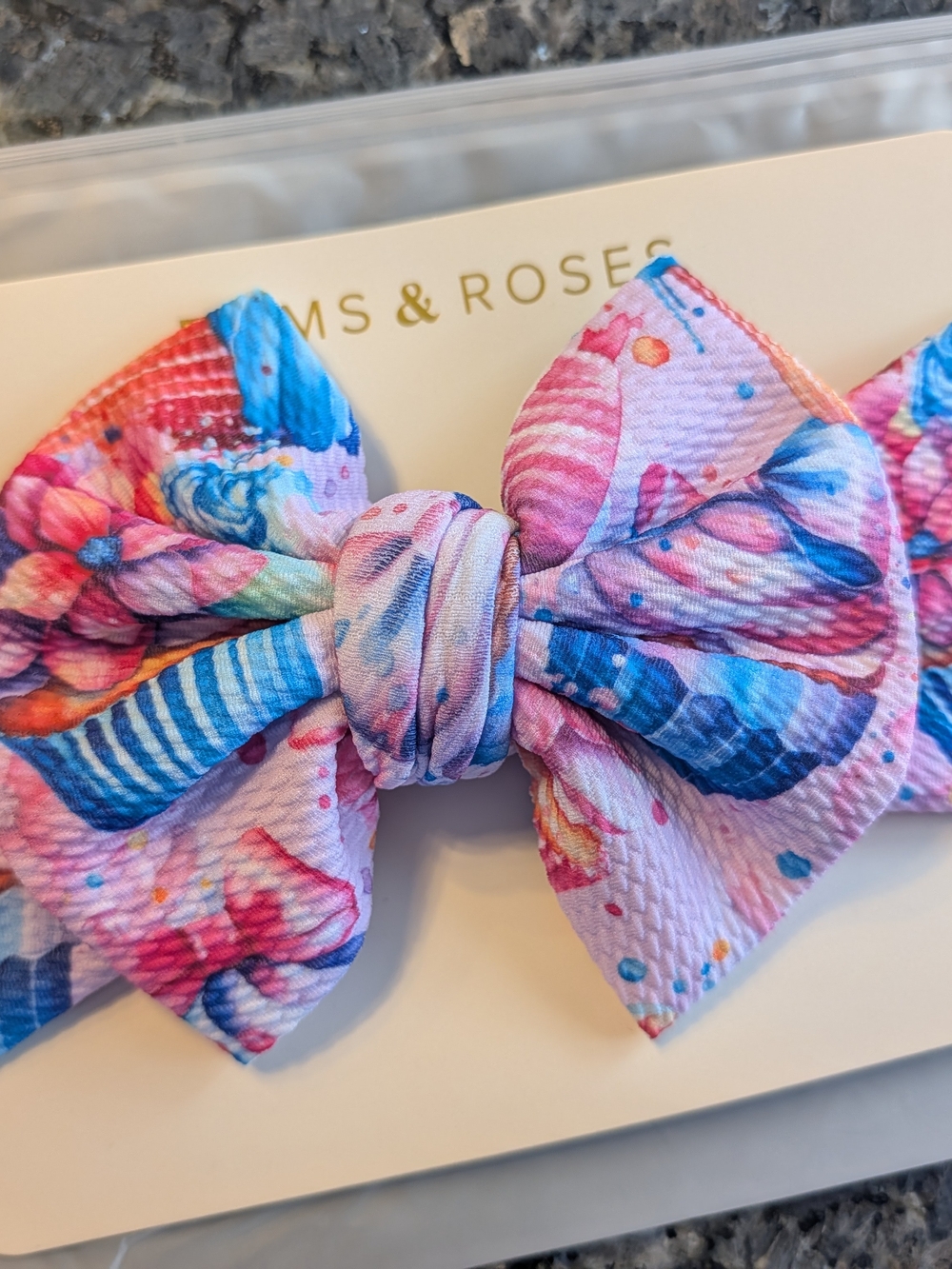 Bums & Roses Another Year Sweeter Biggie Bow